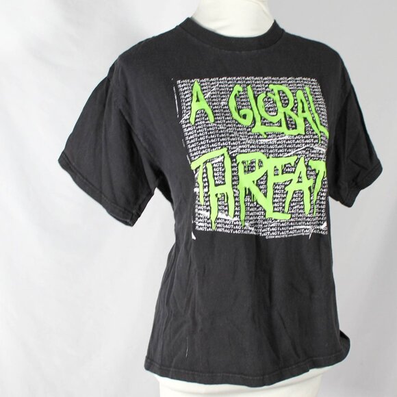 Rare Vintage 2004 A Global Threat Band Tee - Size Medium Unisex - Picture 2 of 7